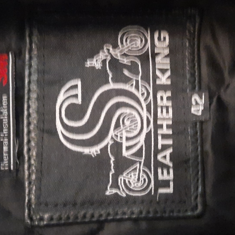 Black Leather Tab Collar Jacket - image 3